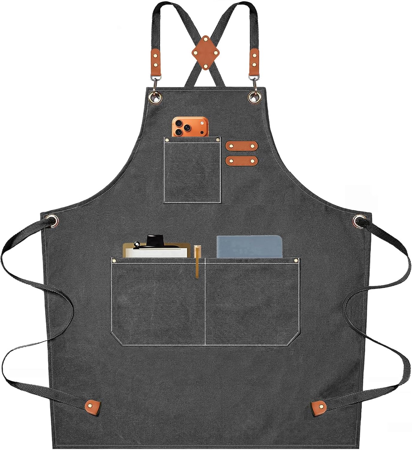 AFUN Chef Aprons for Men Women with Oversized Pockets