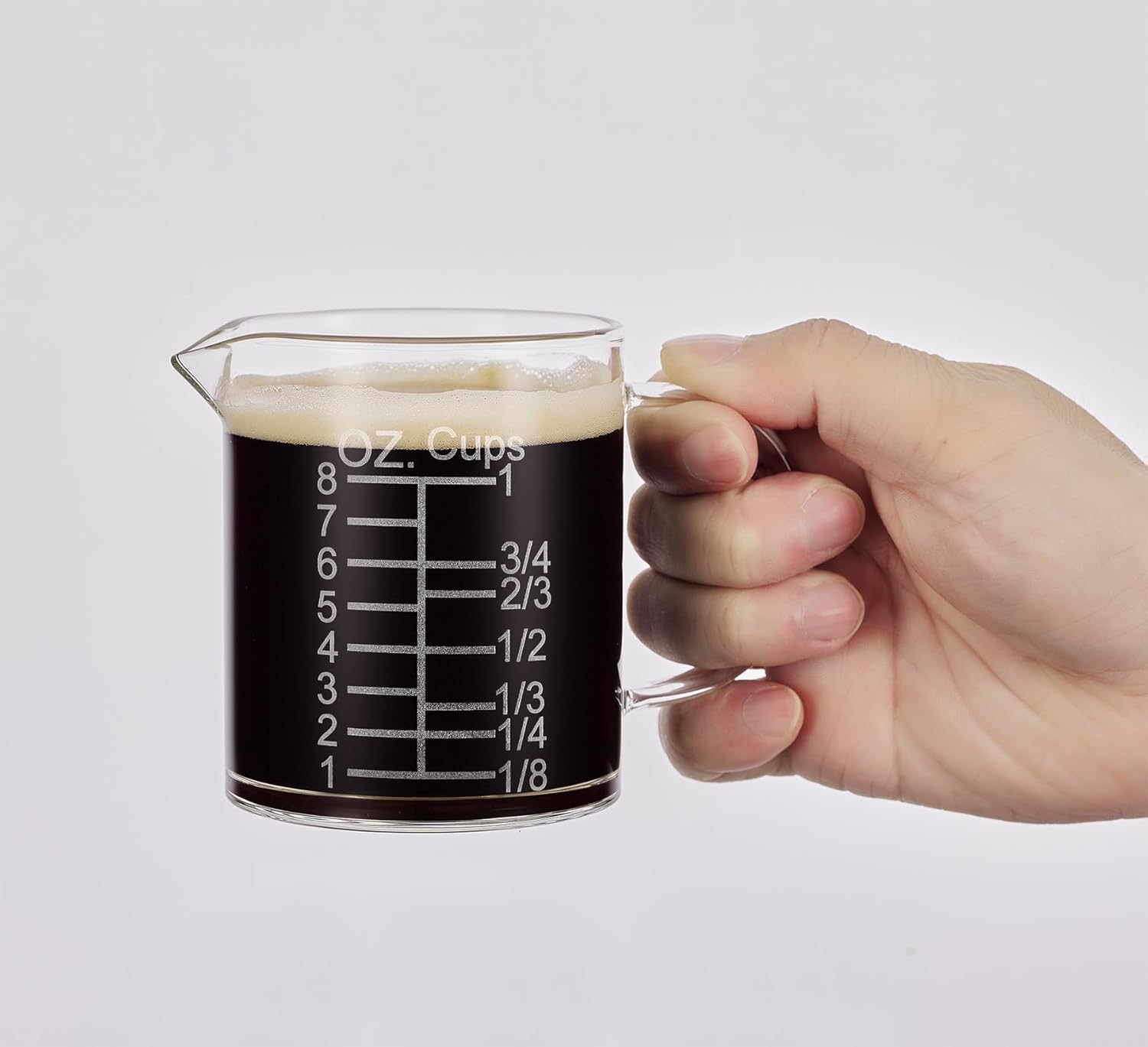 Glass Measuring Cup - [Insulated Handle | V-Shaped Spout] 